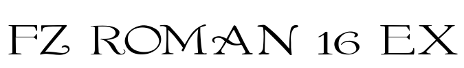 FZ ROMAN 16 EX Font Image