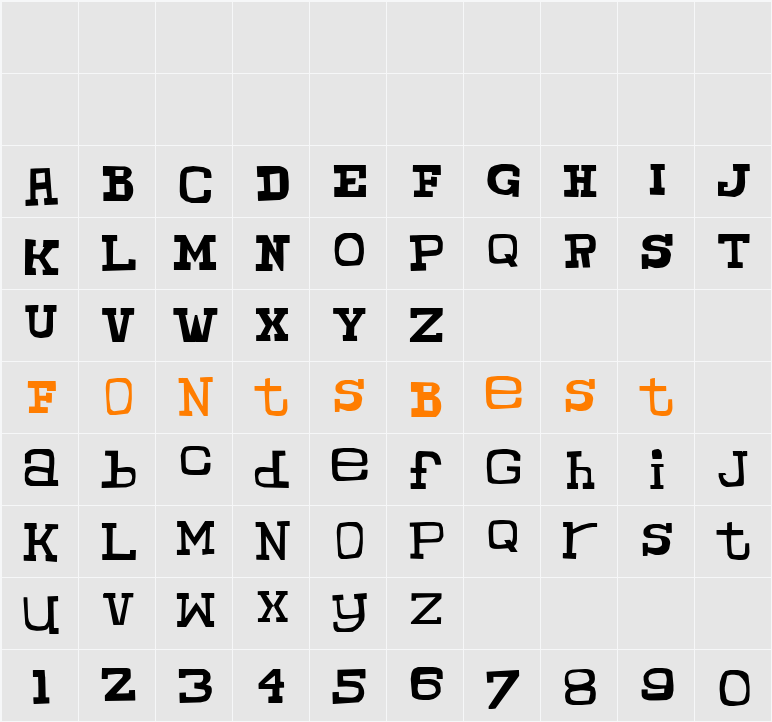 CHUNKY MUNKY Character Map