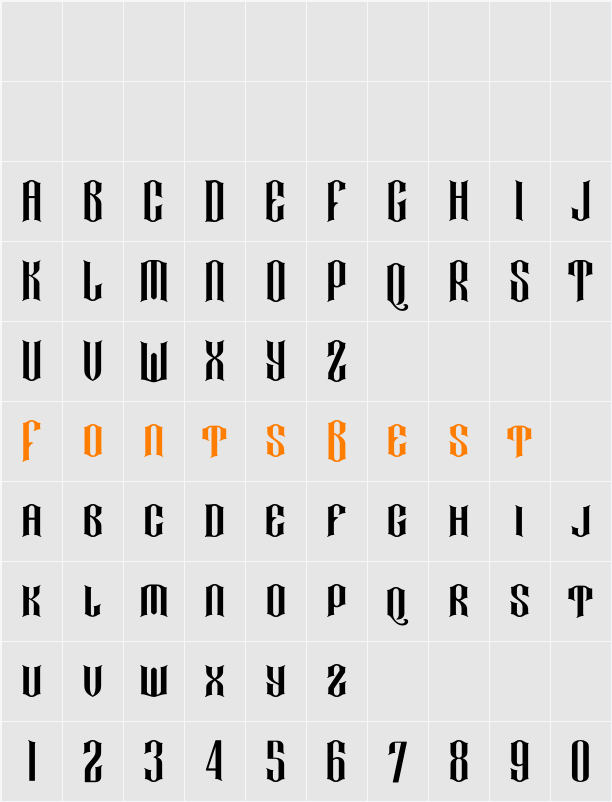 Yellost Character Map