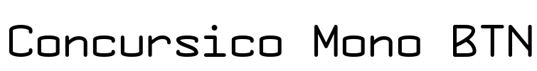 Concursico Mono BTN Font Image