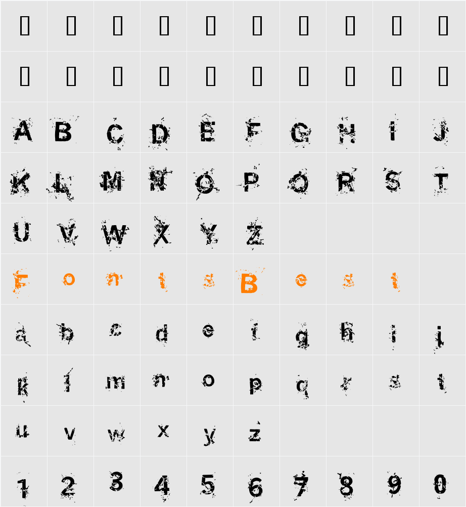 Miasm Character Map