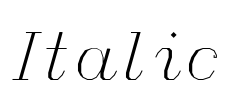 Italic