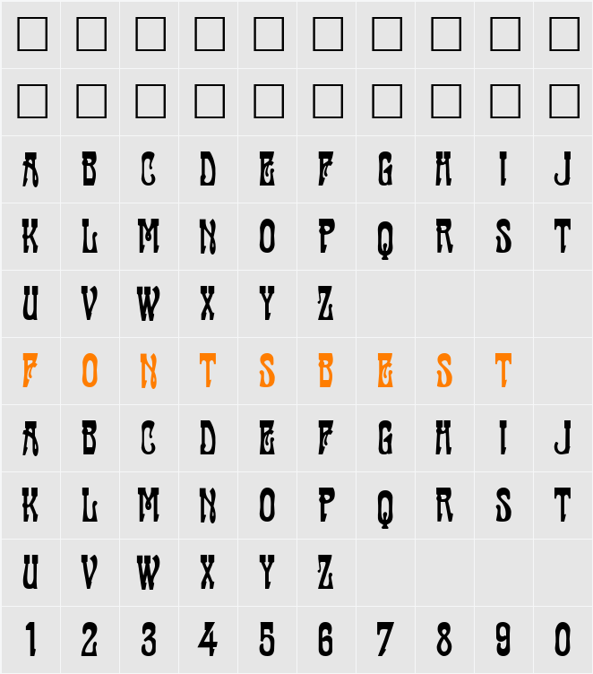 Cabaret Character Map