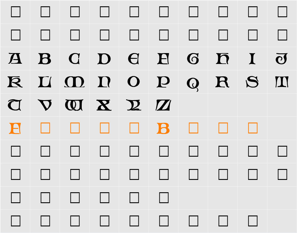 Fabliaux Character Map