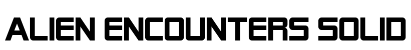 Alien Encounters Solid Font Image