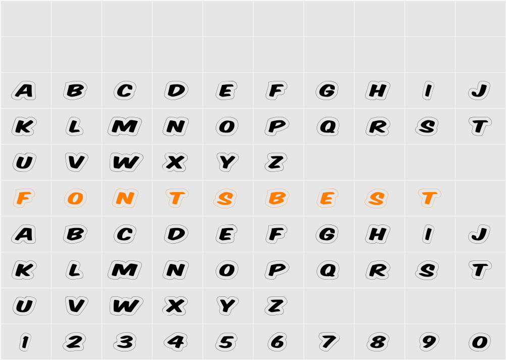 Komika Title - Wired Character Map