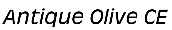 Antique Olive CE Font Image