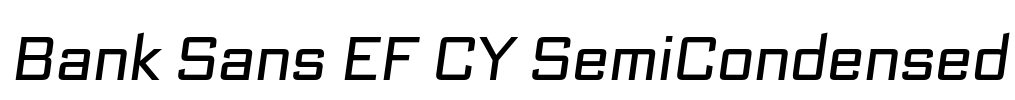 Bank Sans EF CY SemiCondensed Font Image