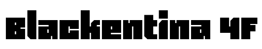 Blackentina 4F Font Image