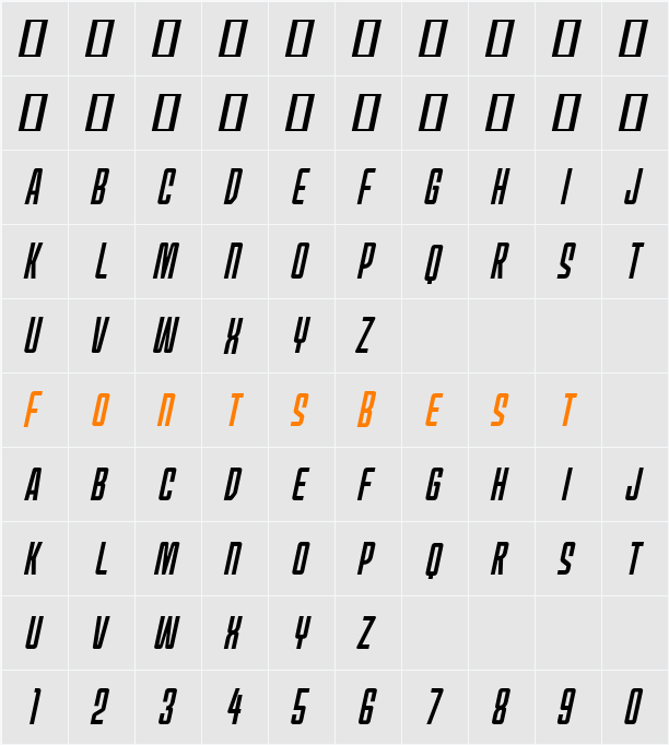 MechEffects1 BB Character Map