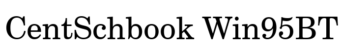 CentSchbook Win95BT Font Image