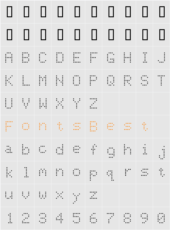 MatrixSSK Character Map