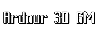 Ardour 3D GM Font Image