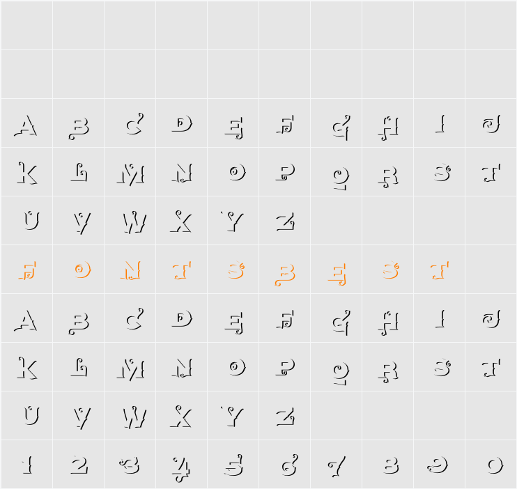 AgreloyOut1 Character Map