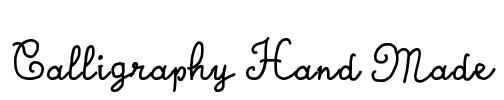 Calligraphy Hand Made Font Image