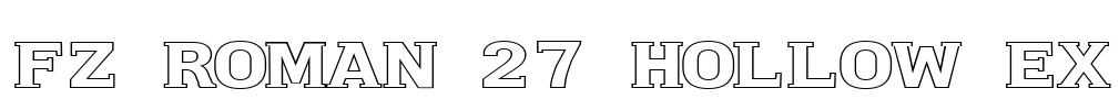 FZ ROMAN 27 HOLLOW EX Font Image