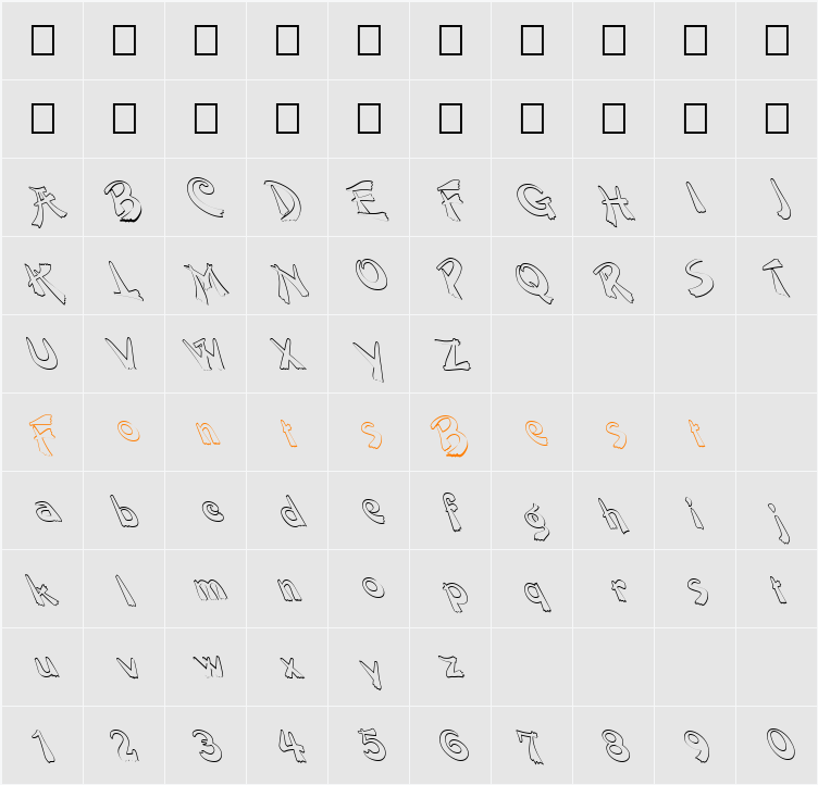 FZ UNIQUE 38 HOLLOW LEFTY Character Map