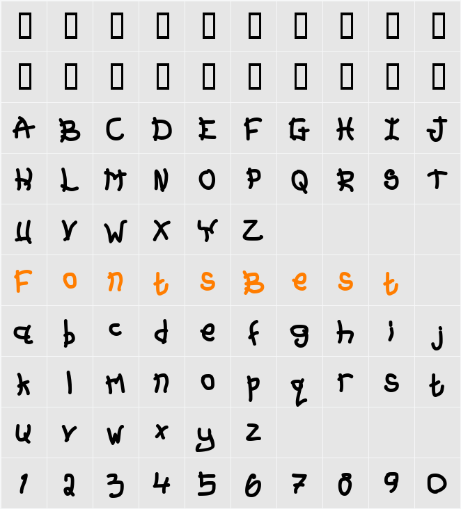 JI-Foment Character Map