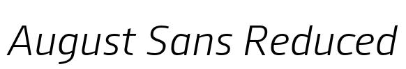 August Sans Reduced Font Image