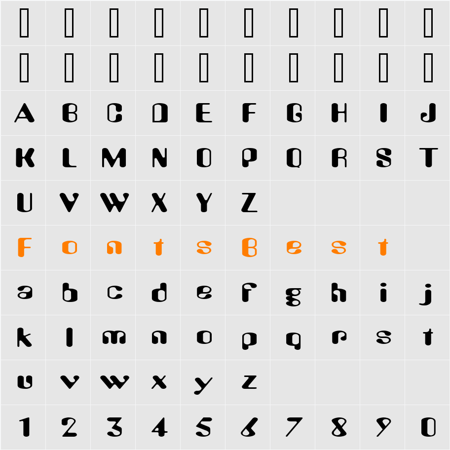 Amos Extended Character Map