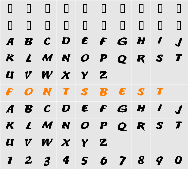 An ode to noone Character Map