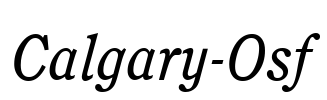 Calgary-Osf Font Image