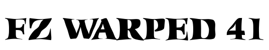 FZ WARPED 41 Font Image