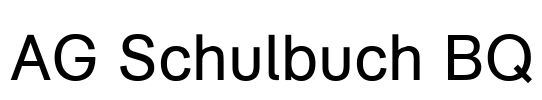 AG Schulbuch BQ Font Image