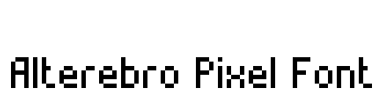 Alterebro Pixel Font Font Image