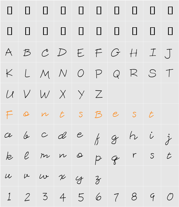 CK Signature Character Map