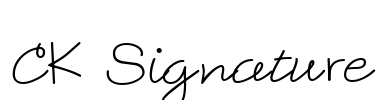 CK Signature Font Image