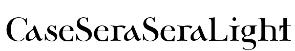 CaseSeraSeraLight Font Image