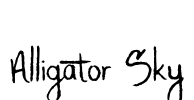 Alligator Sky Font Image