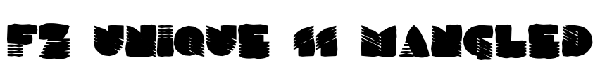 FZ UNIQUE 11 MANGLED Font Image