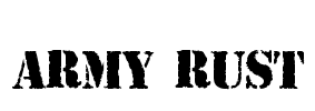 ARMY RUST Font Image