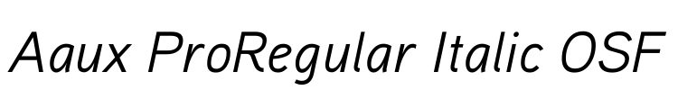 Aaux ProRegular Italic OSF Font Image