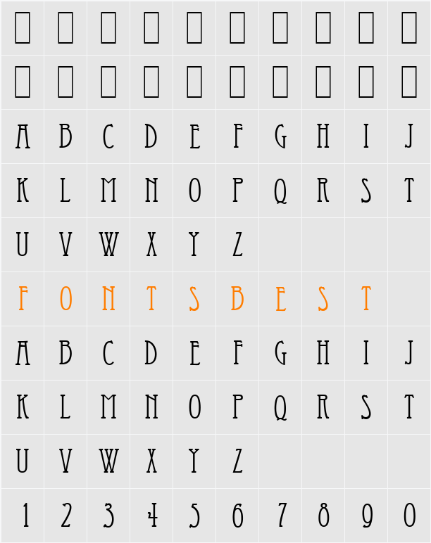 Already Gone 1 Character Map