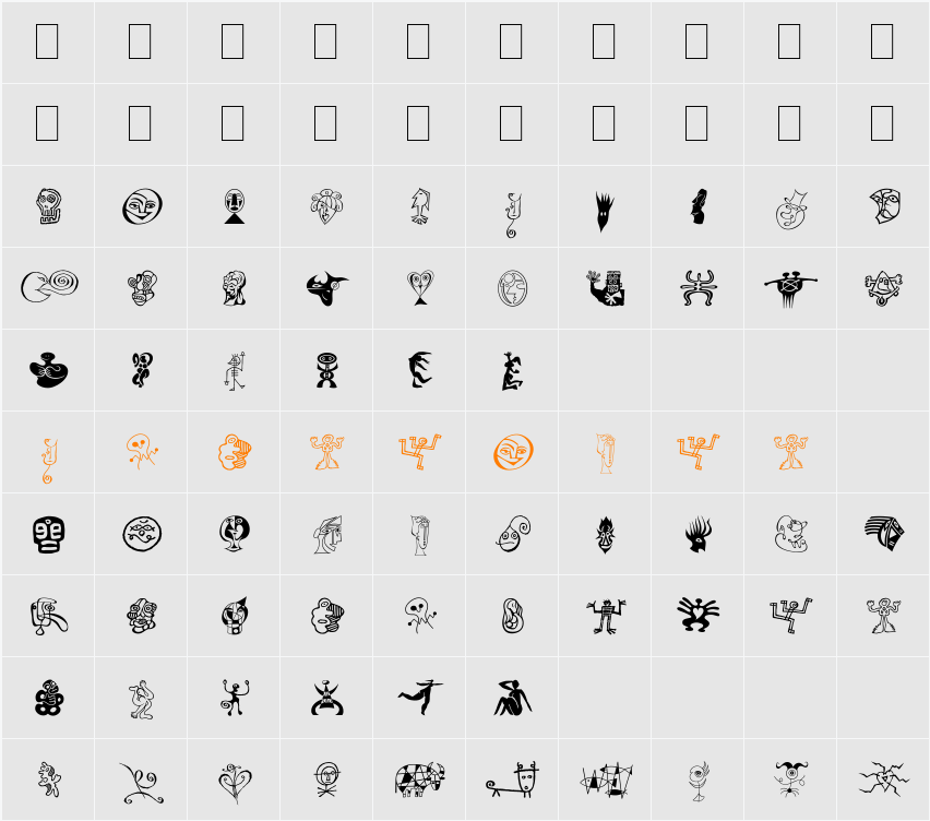 DF Moderns LET Character Map