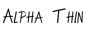 Alpha Thin Font Image