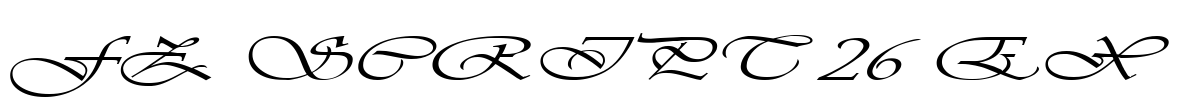 FZ SCRIPT 26 EX Font Image