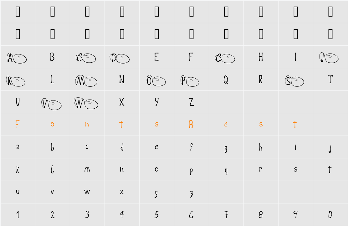 Crispy  Character Map