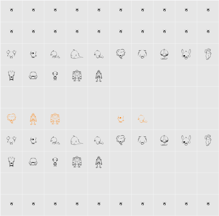 MixOne Character Map