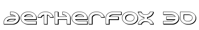 Aetherfox 3D Font Image