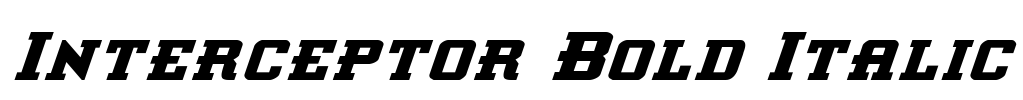 Interceptor Bold Italic Font Image