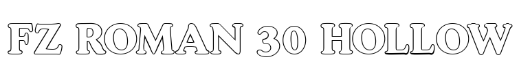 FZ ROMAN 30 HOLLOW Font Image