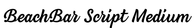 BeachBar Script Medium Font Image