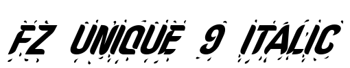 FZ UNIQUE 9 ITALIC Font Image