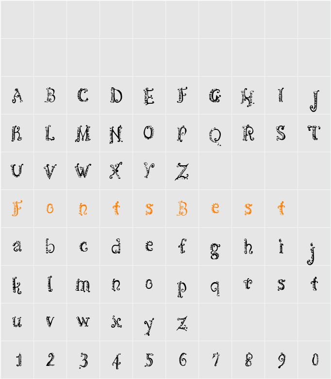 CF Spirality Character Map