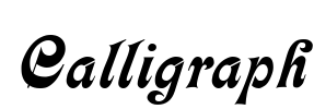 Calligraph Font Image