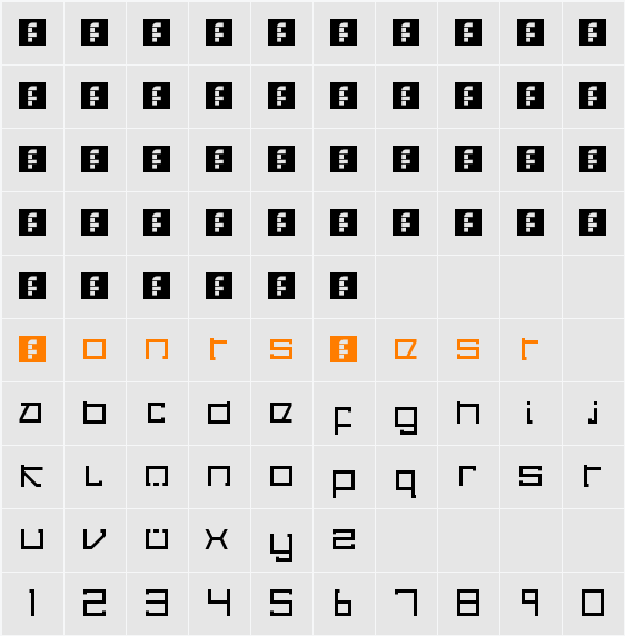 Cancranacancarnaca Redux: Serif Character Map